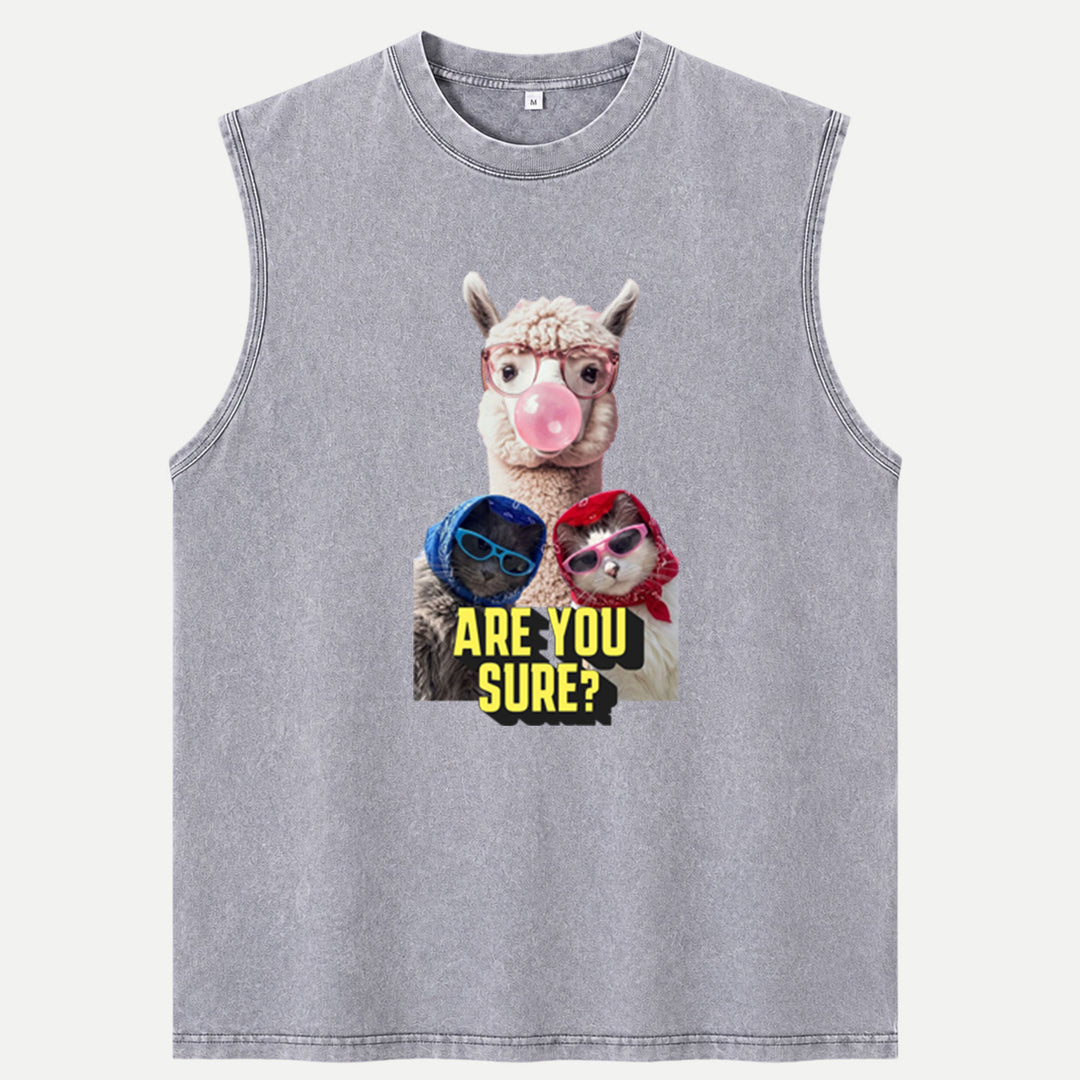 Are You Sure? Llama and Cats T-Shirt