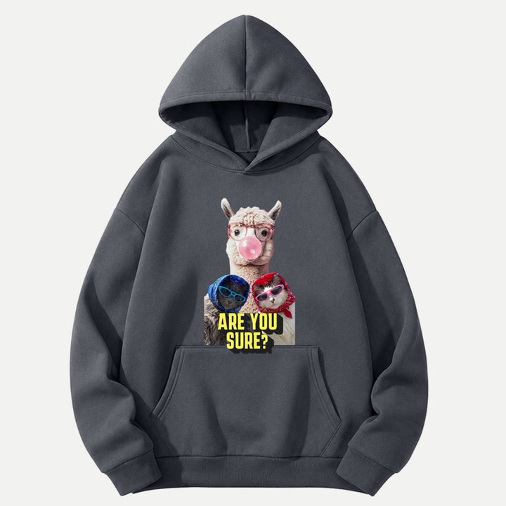 Are You Sure? Llama and Cats T-Shirt