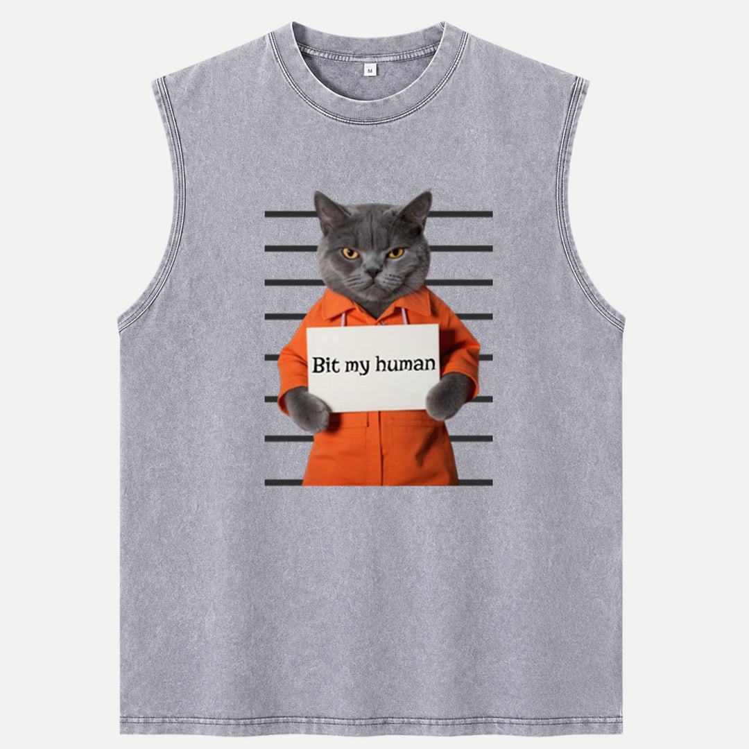Bit My Human Cat T-Shirt