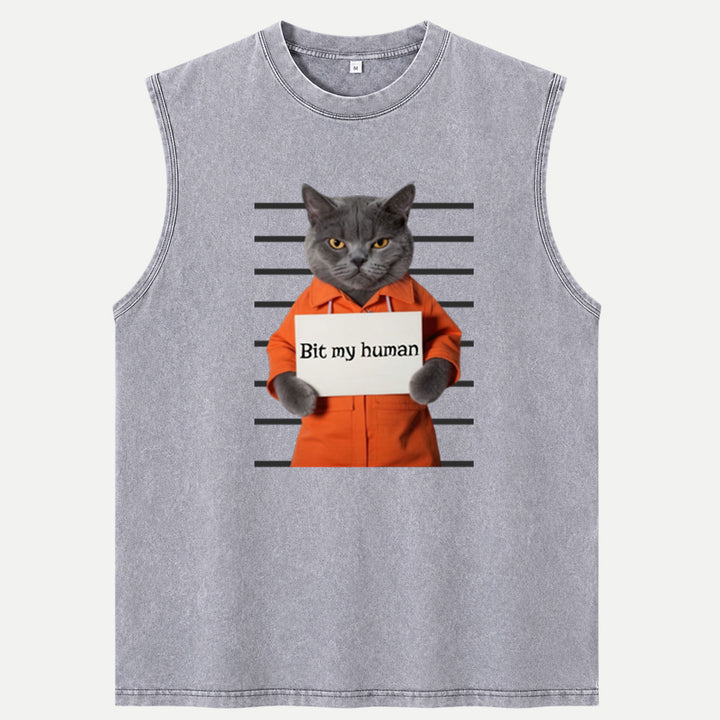 Bit My Human Cat T-Shirt