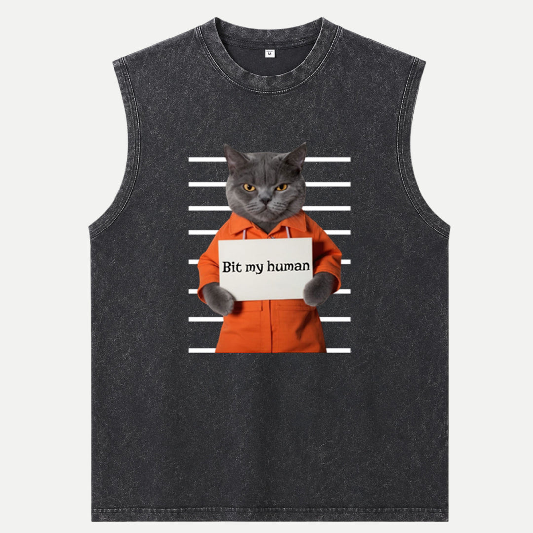 Bit My Human Cat T-Shirt