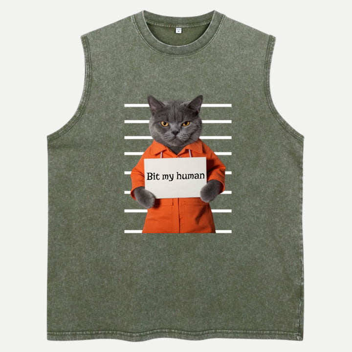 Bit My Human Cat T-Shirt