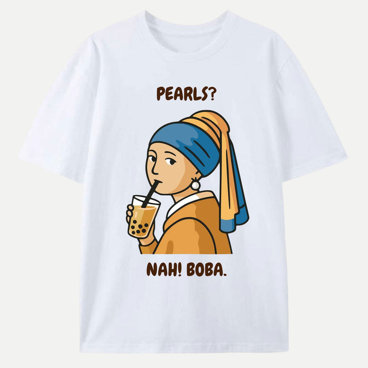 Girl with a Pearl Bubble Tea T-Shirt