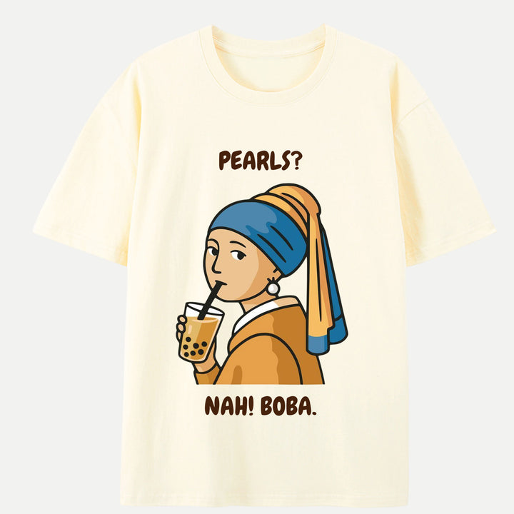 Girl with a Pearl Bubble Tea T-Shirt