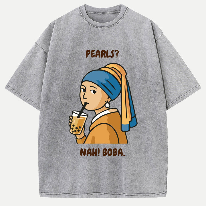 Girl with a Pearl Bubble Tea T-Shirt