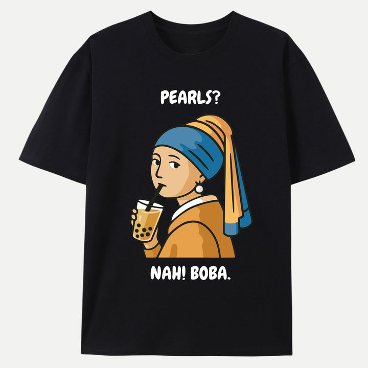 Girl with a Pearl Bubble Tea T-Shirt
