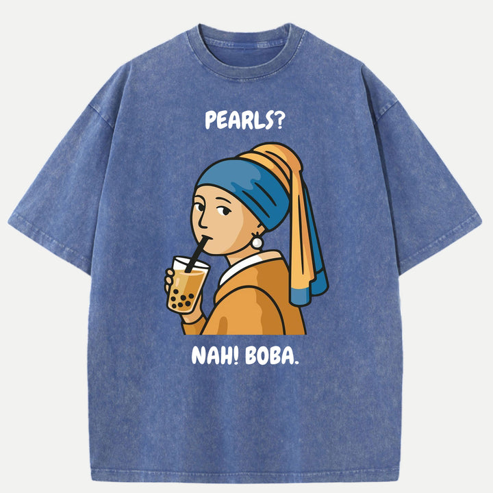 Girl with a Pearl Bubble Tea T-Shirt