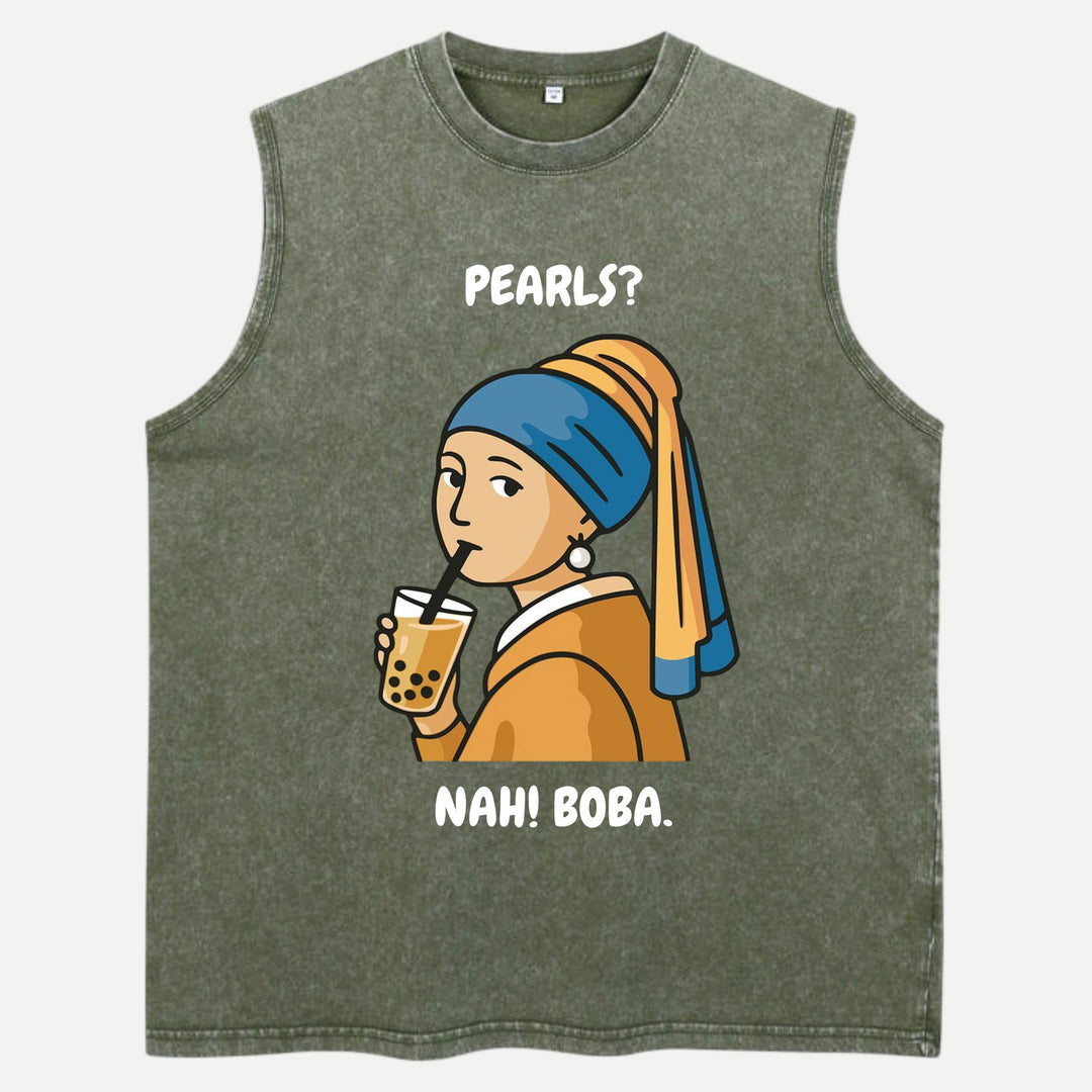 Girl with a Pearl Bubble Tea T-Shirt