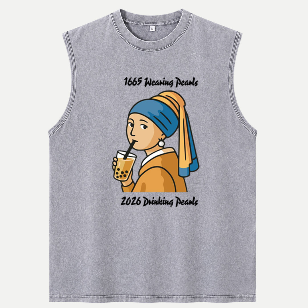 Girl with a Pearl Bubble Tea T-Shirt