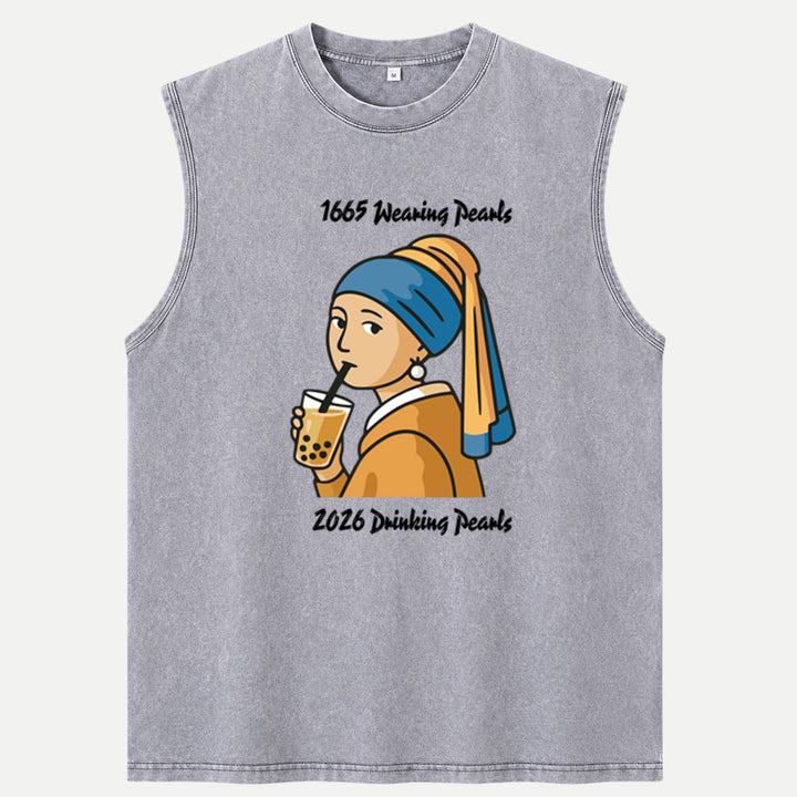Girl with a Pearl Bubble Tea T-Shirt