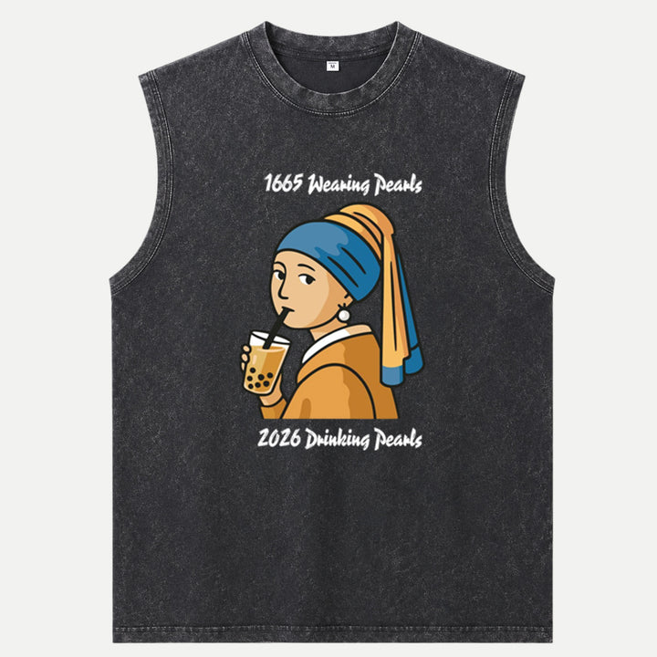 Girl with a Pearl Bubble Tea T-Shirt
