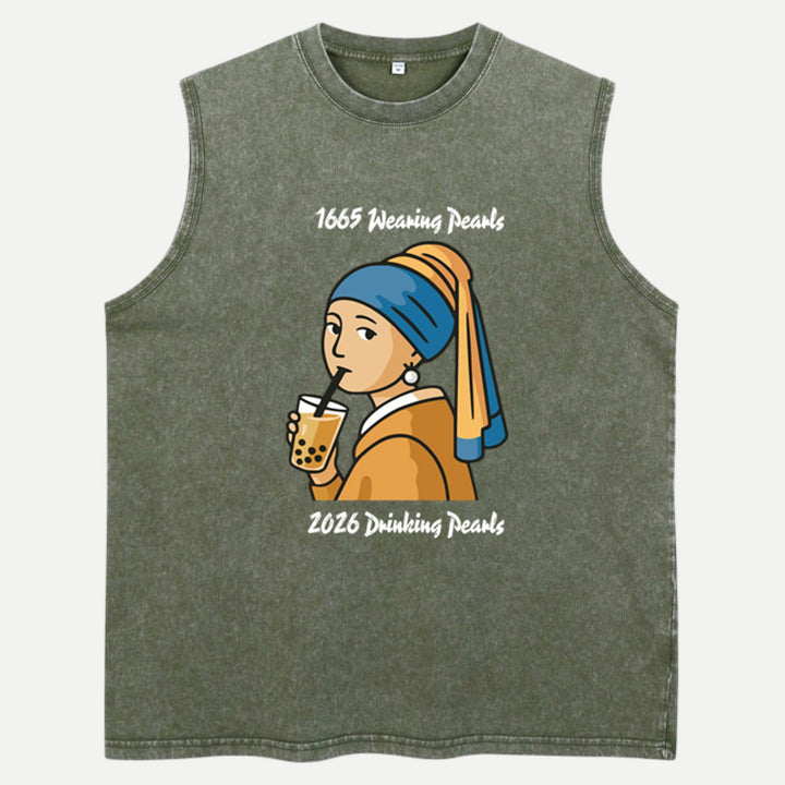 Girl with a Pearl Bubble Tea T-Shirt