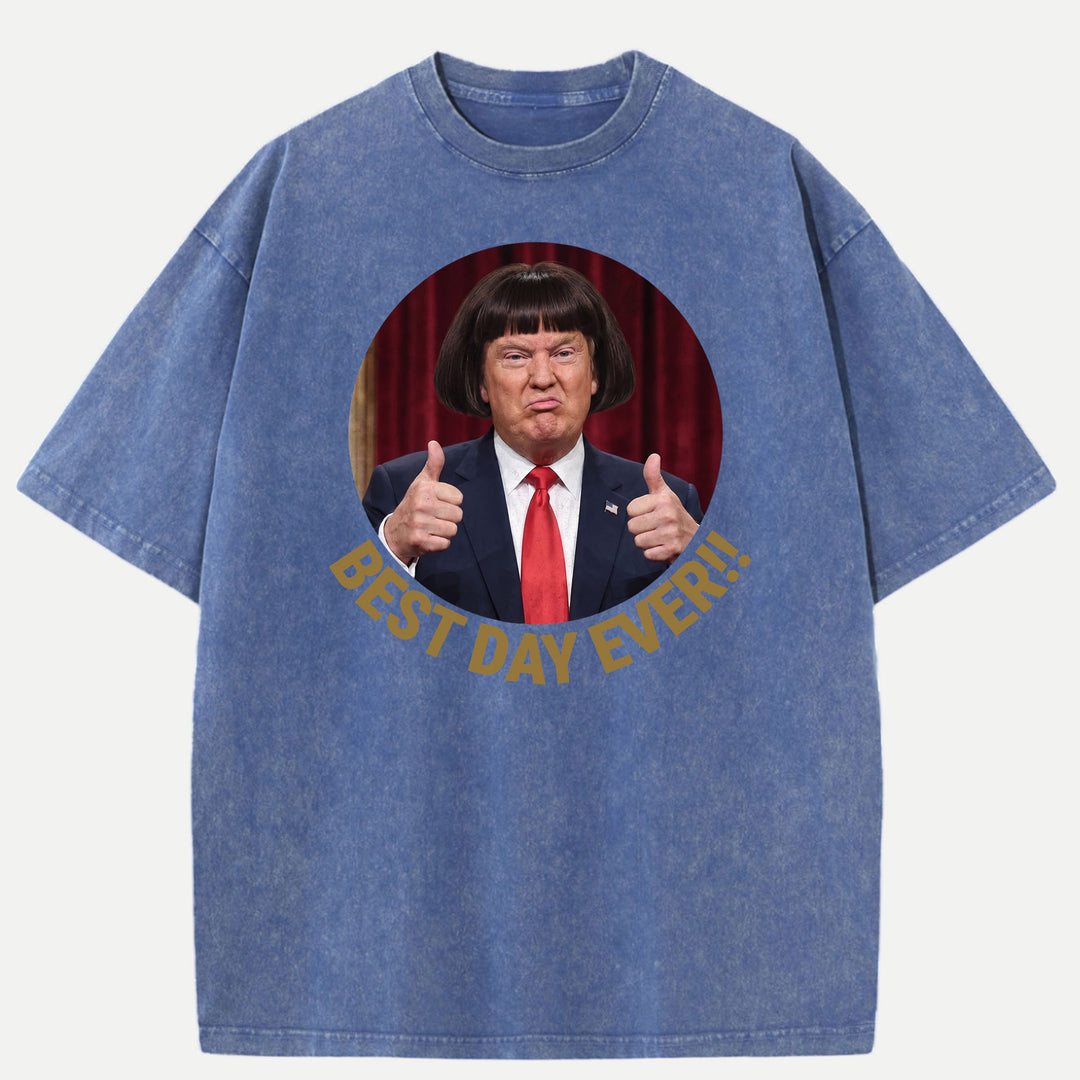 Best Day Ever Funny Bob Haircut Meme Graphic T-Shirt
