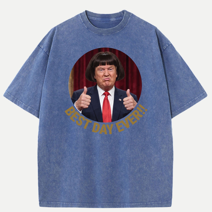 Best Day Ever Funny Bob Haircut Meme Graphic T-Shirt
