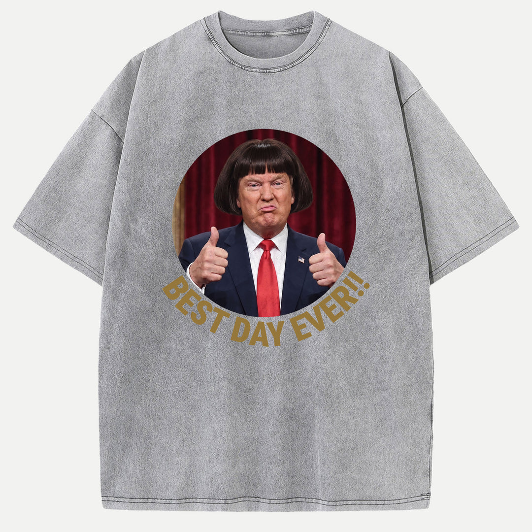 Best Day Ever Funny Bob Haircut Meme Graphic T-Shirt
