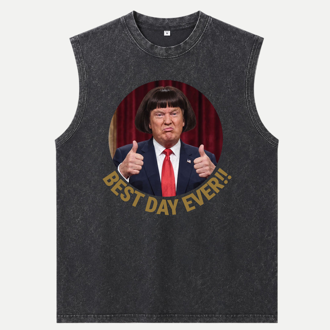 Best Day Ever Funny Bob Haircut Meme Graphic T-Shirt