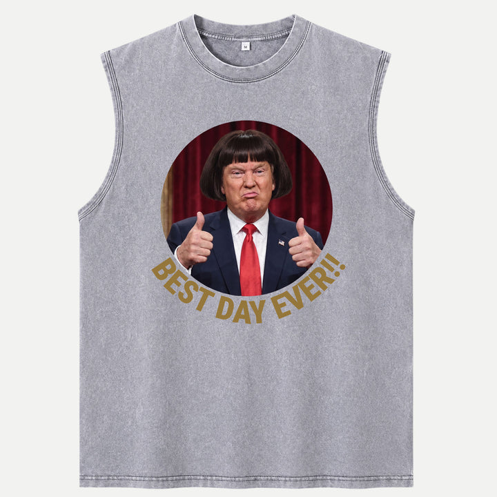 Best Day Ever Funny Bob Haircut Meme Graphic T-Shirt