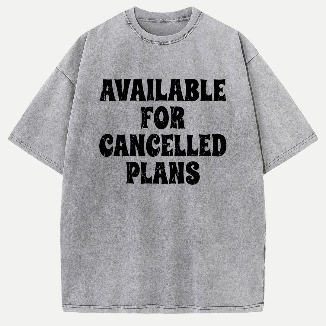 Available For Cancelled Plans Funny Introvert Graphic T-Shirt