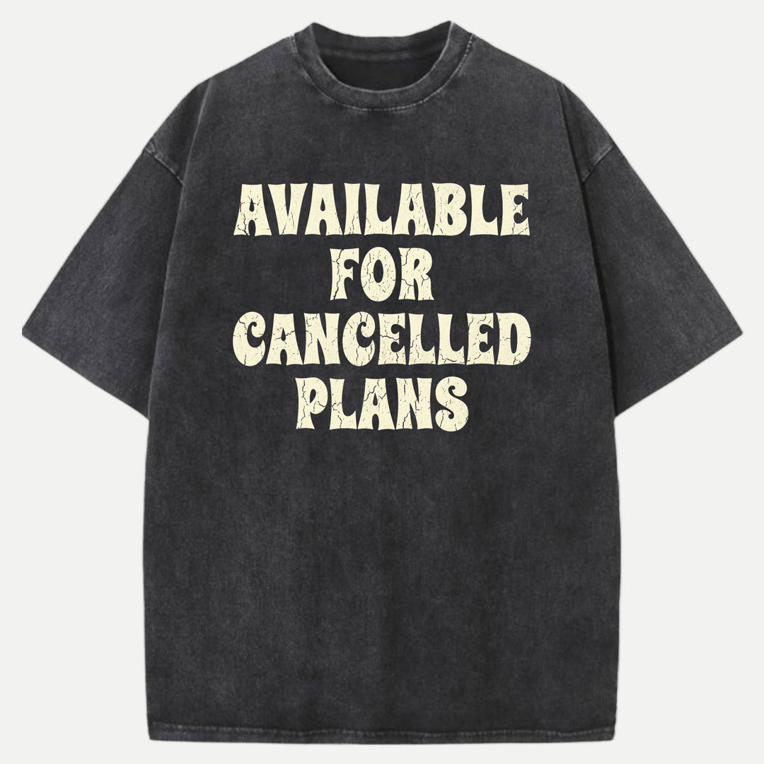 Available For Cancelled Plans Funny Introvert Graphic T-Shirt