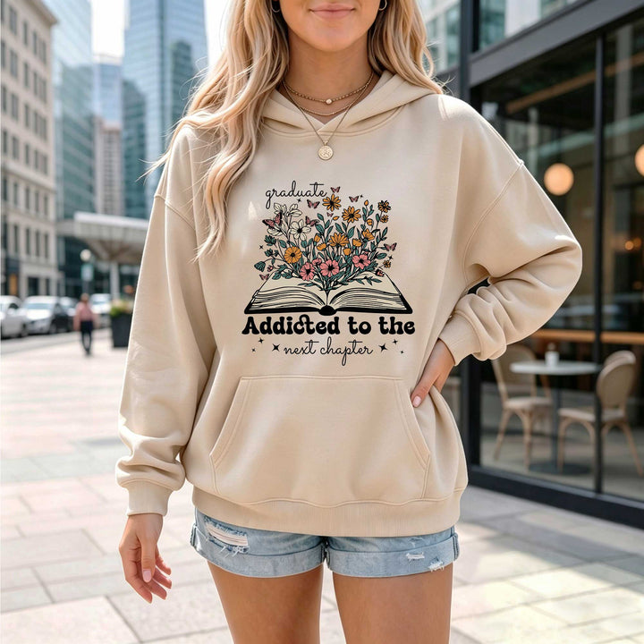 Floral Graduation "Addicted to the Next Chapter" Graphic Hoodie