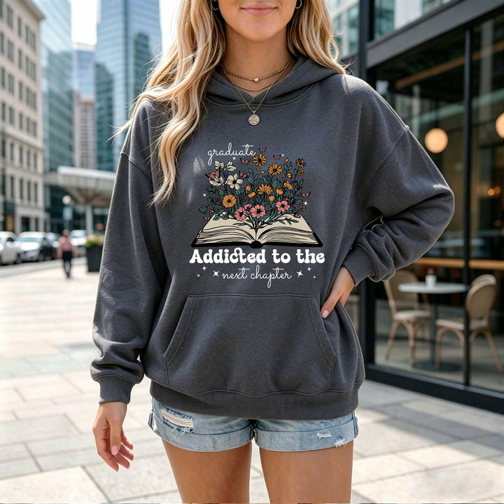 Floral Graduation "Addicted to the Next Chapter" Graphic Hoodie