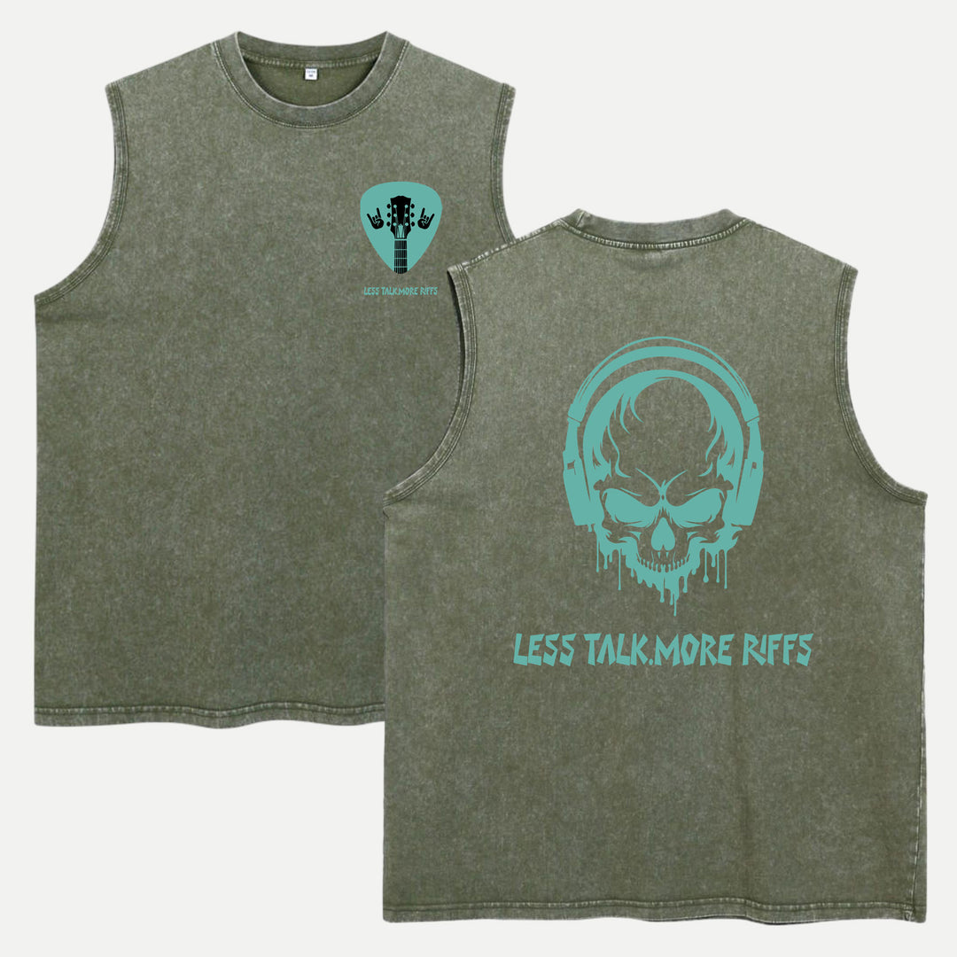 Less Talk More Riffs Guitar Pick Graphic T-Shirt