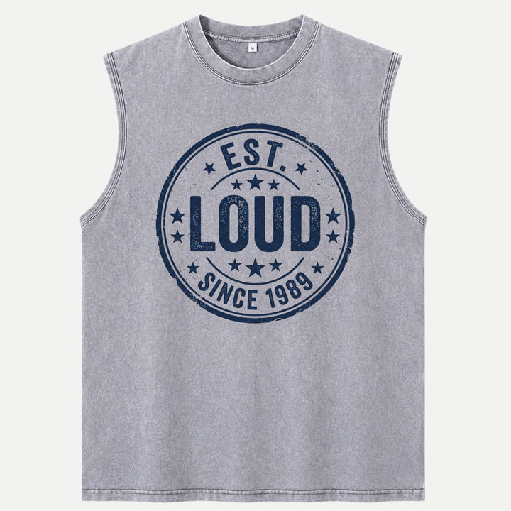 Est. Loud Since 1989 Vintage Stamp Graphic T-Shirt