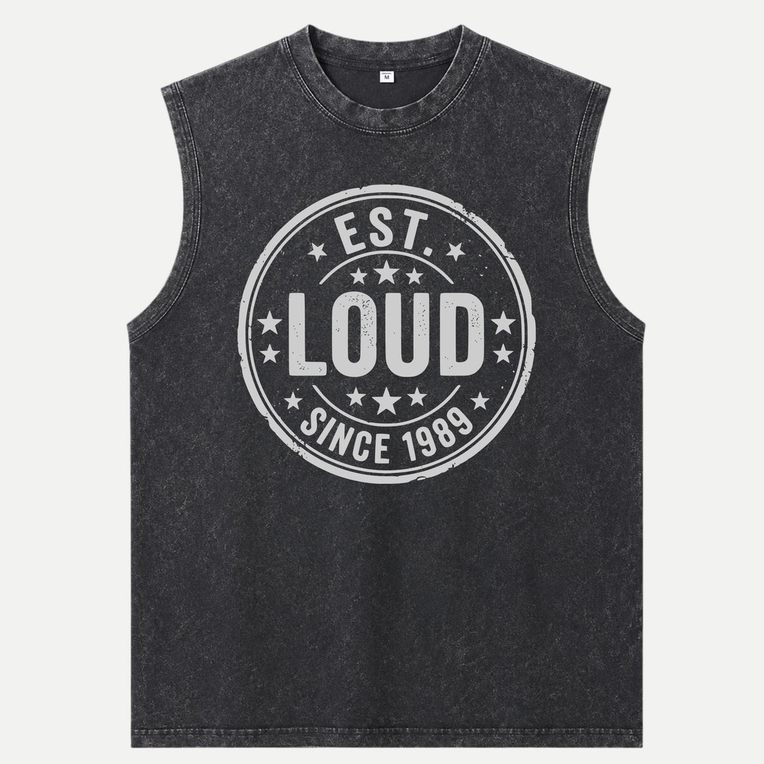 Est. Loud Since 1989 Vintage Stamp Graphic T-Shirt
