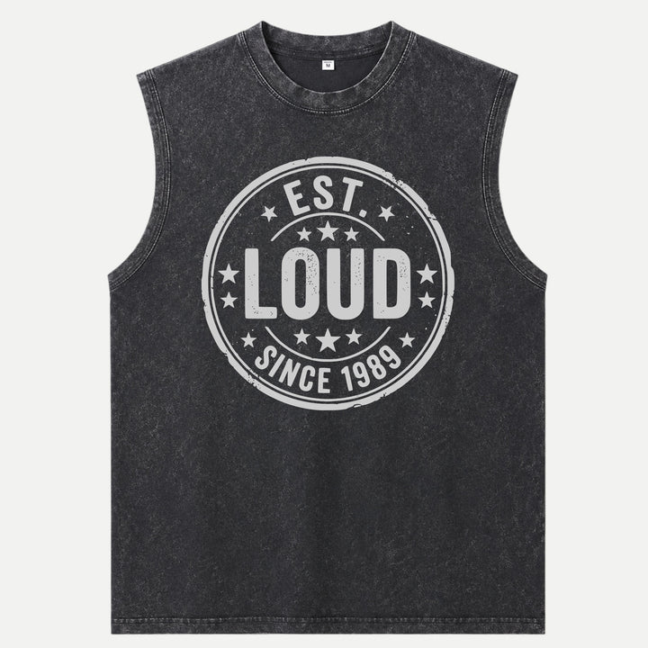 Est. Loud Since 1989 Vintage Stamp Graphic T-Shirt