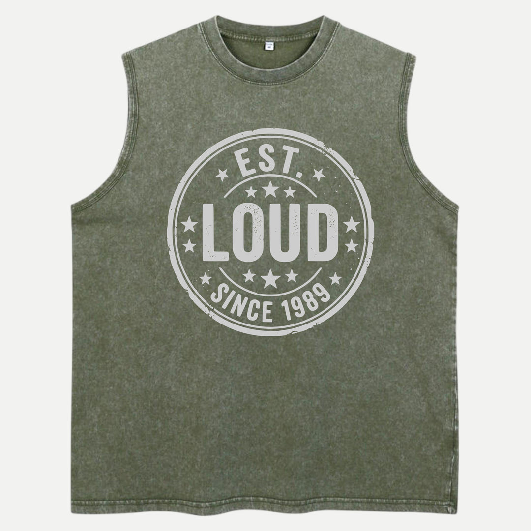 Est. Loud Since 1989 Vintage Stamp Graphic T-Shirt