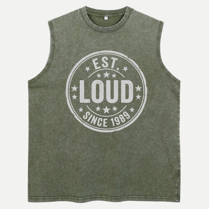 Est. Loud Since 1989 Vintage Stamp Graphic T-Shirt