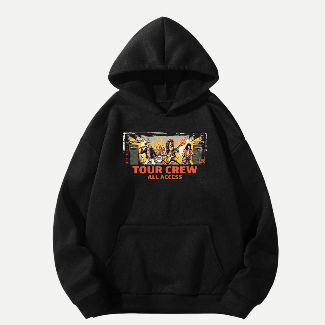 Vintage Rock Band Tour Crew All Access Graphic T-Shirt
