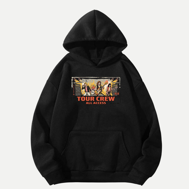 Vintage Rock Band Tour Crew All Access Graphic T-Shirt
