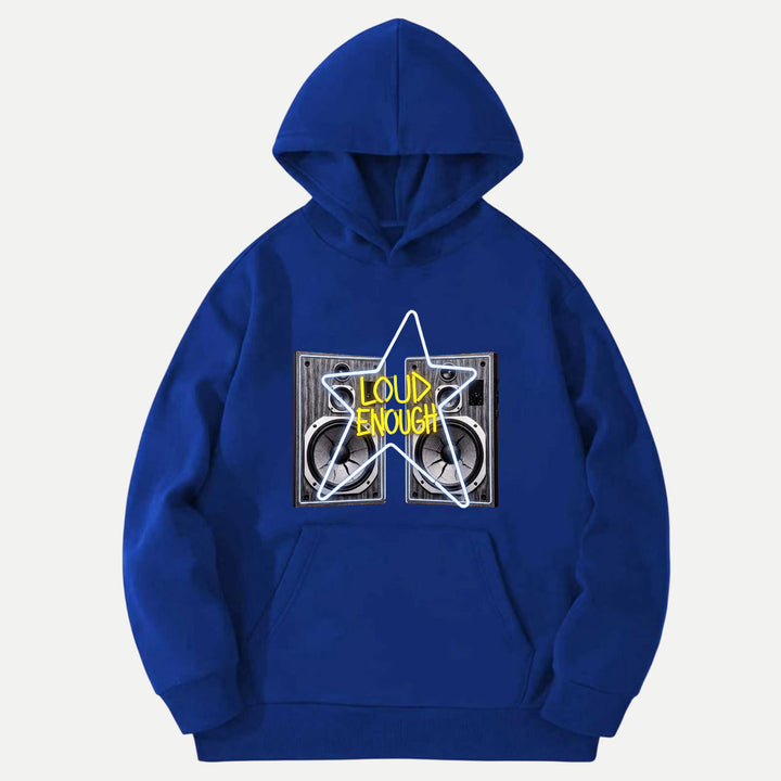 Loud Enough Speaker Neon Star Graphic T-Shirt
