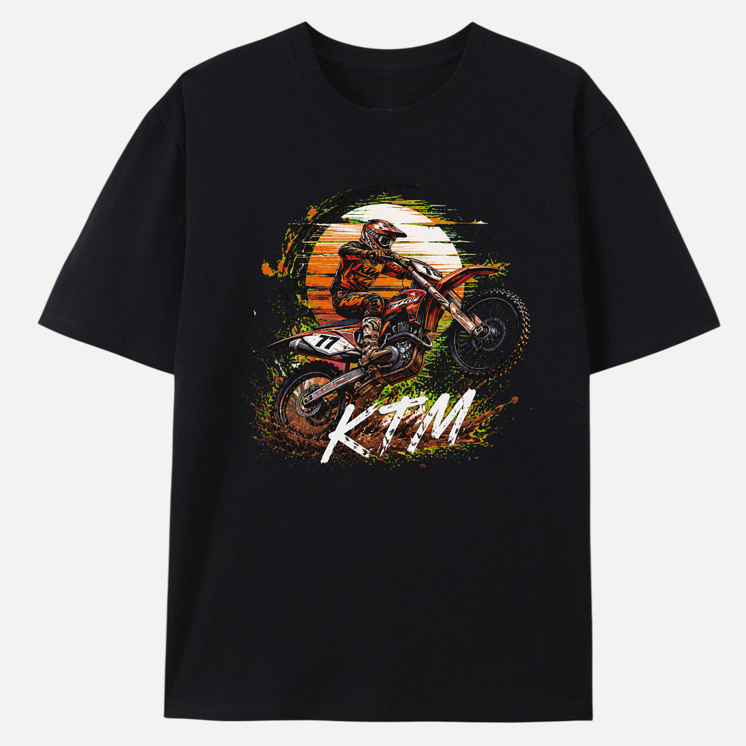 Off-Road Motocross Dirt Bike Graphic T-Shirt