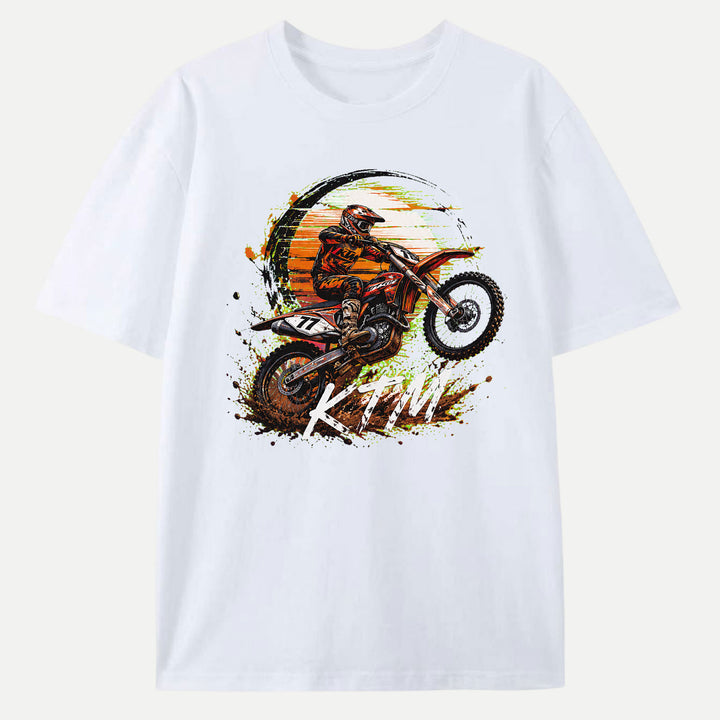 Off-Road Motocross Dirt Bike Graphic T-Shirt