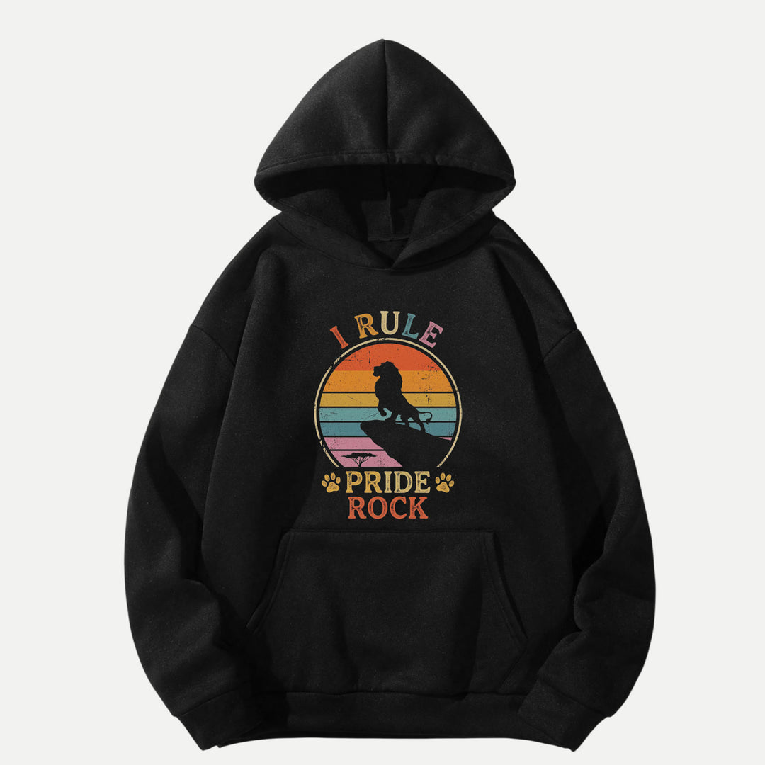 I Rule Pride Rock Retro Lion Graphic T-Shirt