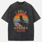 I Rule Pride Rock Retro Lion Graphic T-Shirt