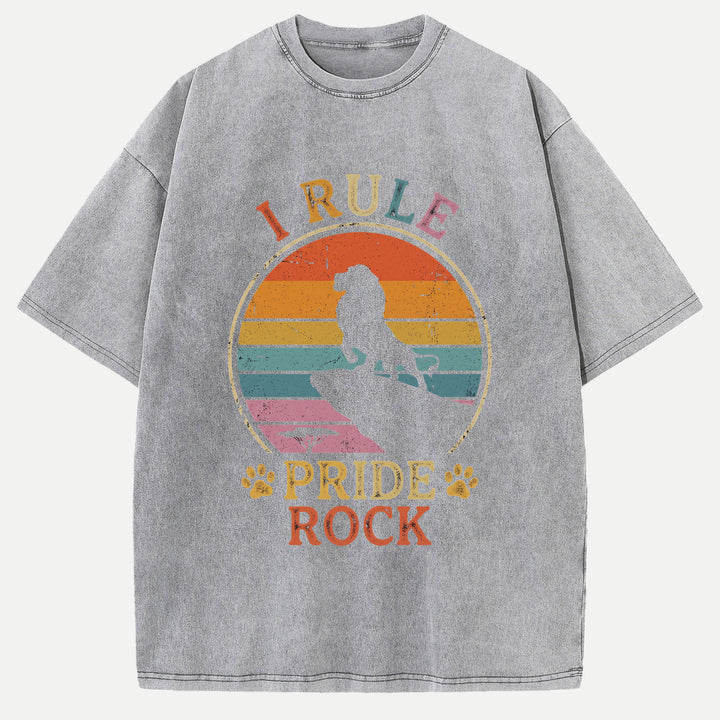 I Rule Pride Rock Retro Lion Graphic T-Shirt