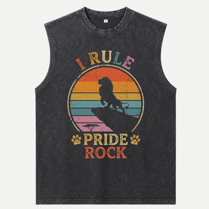 I Rule Pride Rock Retro Lion Graphic T-Shirt