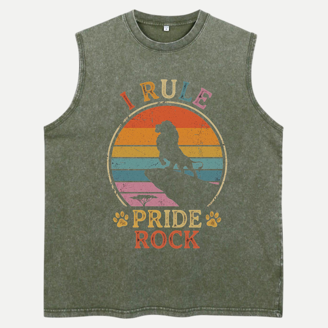 I Rule Pride Rock Retro Lion Graphic T-Shirt