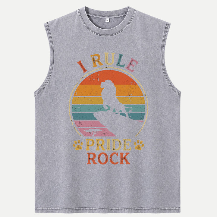 I Rule Pride Rock Retro Lion Graphic T-Shirt
