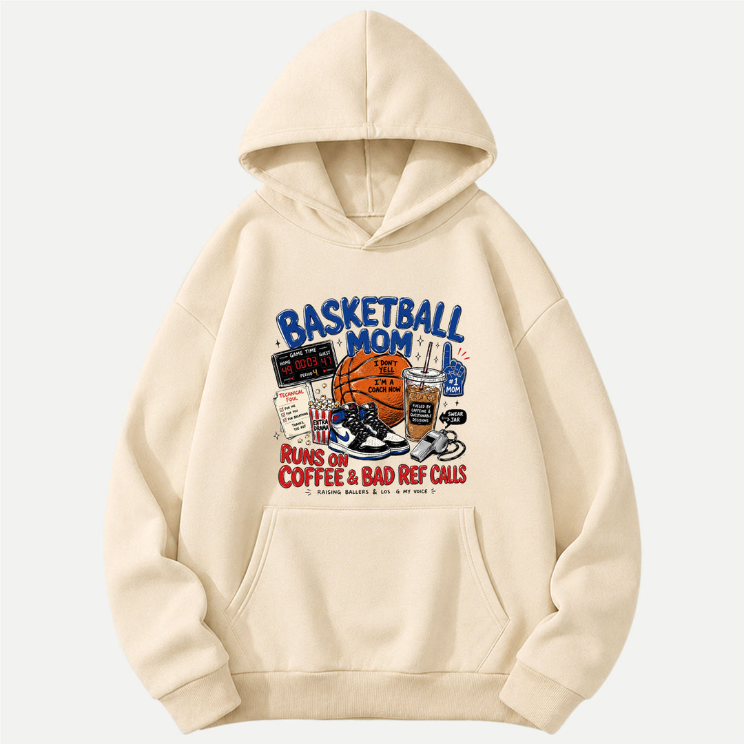 Basketball Mom Runs On Coffee &amp; Bad Ref Calls Graphic T-Shirt