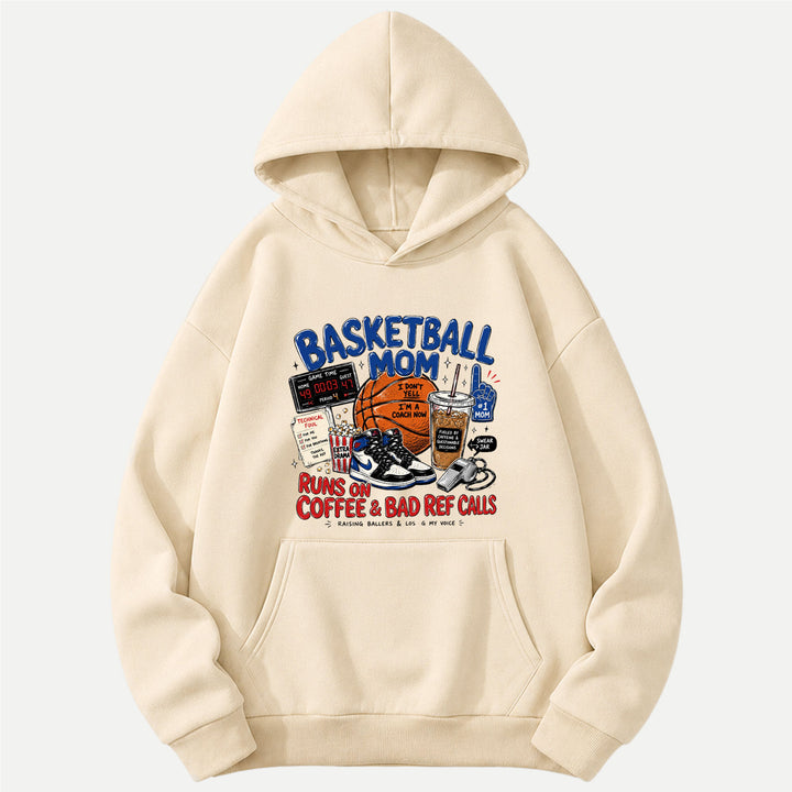 Basketball Mom Runs On Coffee &amp; Bad Ref Calls Graphic T-Shirt