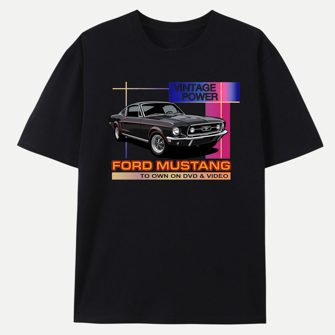 Vintage Power Ford Mustang Graphic T-Shirt