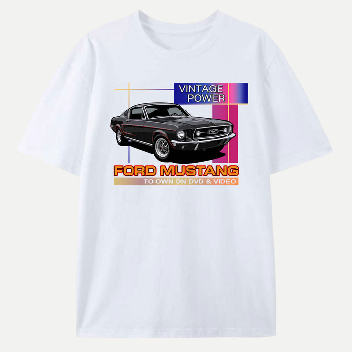 Vintage Power Ford Mustang Graphic T-Shirt