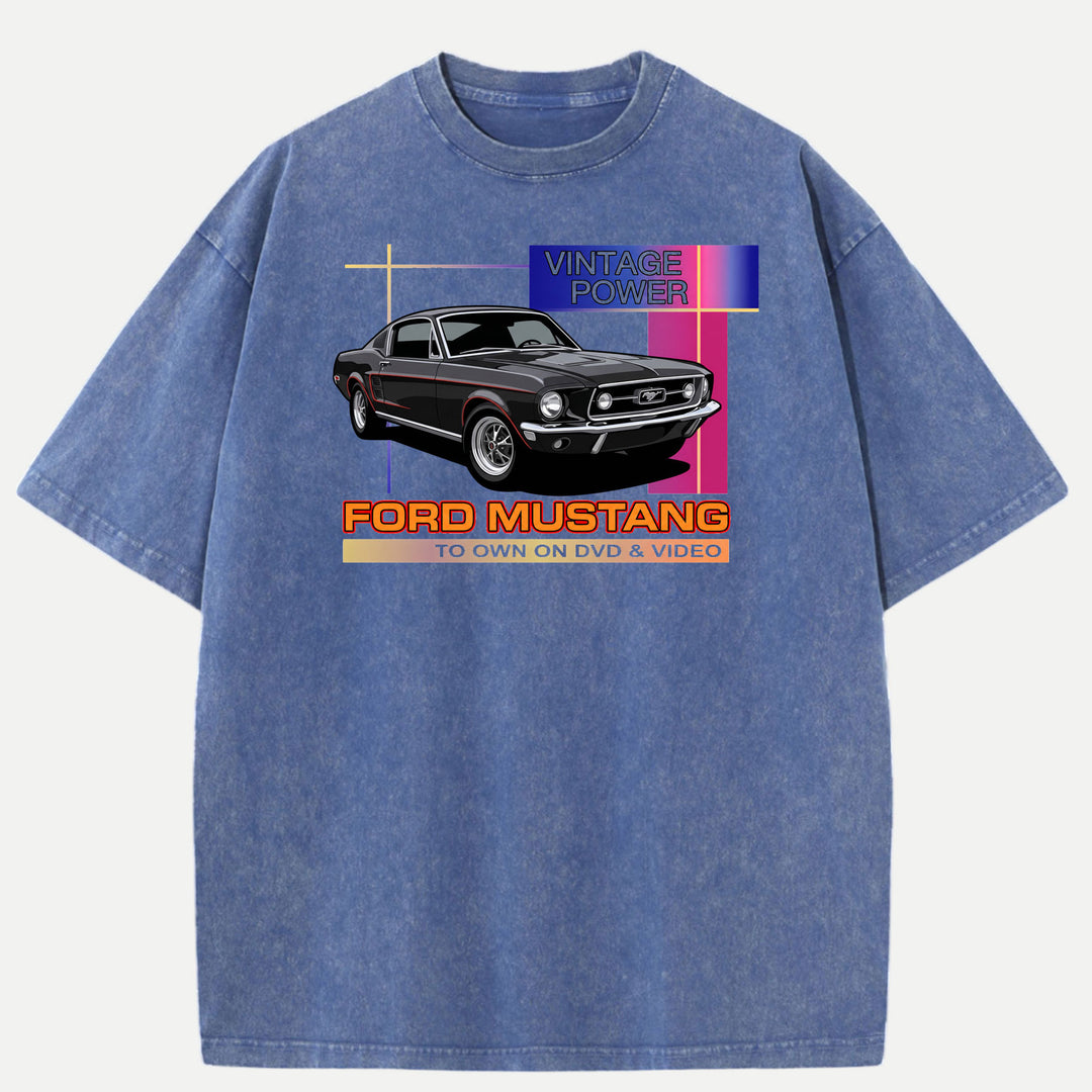 Vintage Power Ford Mustang Graphic T-Shirt
