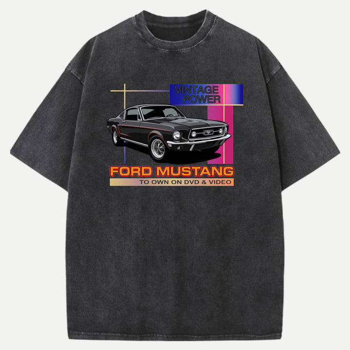 Vintage Power Ford Mustang Graphic T-Shirt