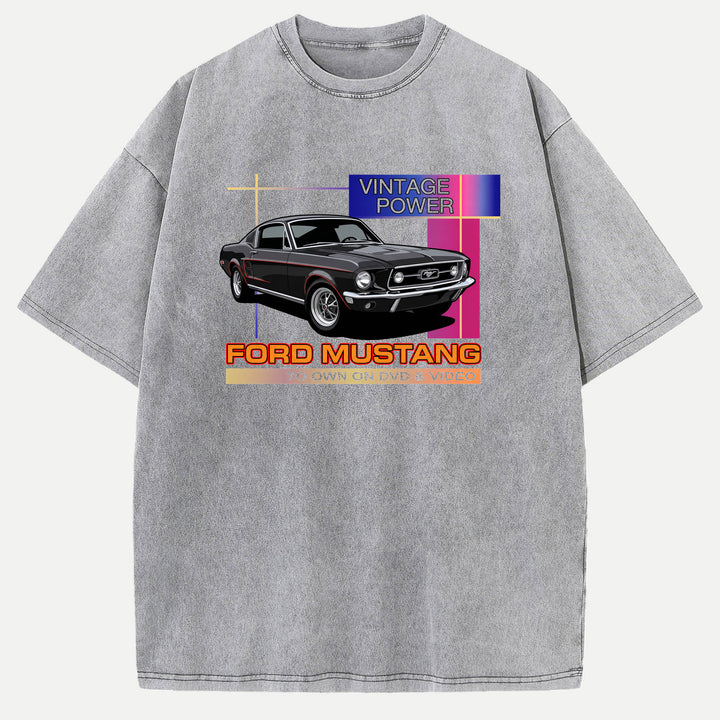 Vintage Power Ford Mustang Graphic T-Shirt