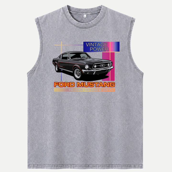 Vintage Power Ford Mustang Graphic T-Shirt